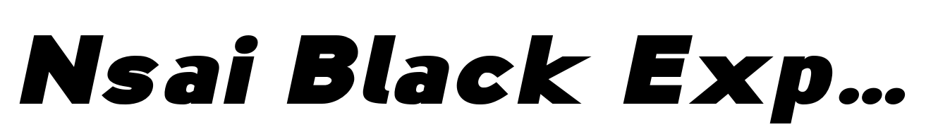 Nsai Black Expanded Italic